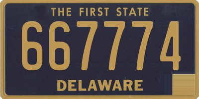 DE license plate 667774