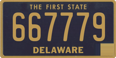 DE license plate 667779