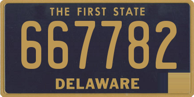 DE license plate 667782