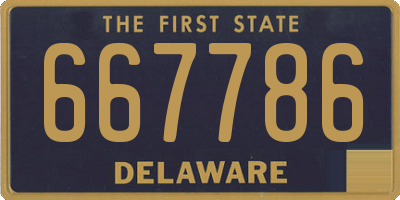 DE license plate 667786