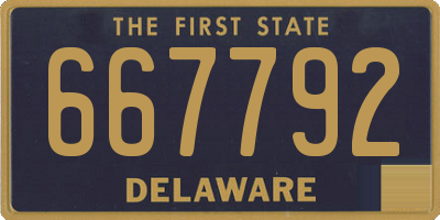 DE license plate 667792