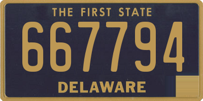 DE license plate 667794