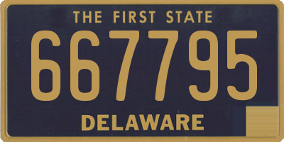 DE license plate 667795