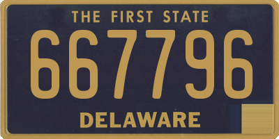 DE license plate 667796