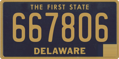 DE license plate 667806
