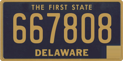 DE license plate 667808