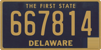 DE license plate 667814