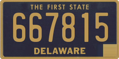 DE license plate 667815