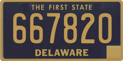 DE license plate 667820