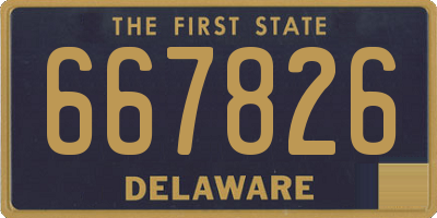 DE license plate 667826