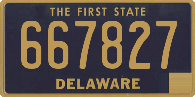 DE license plate 667827