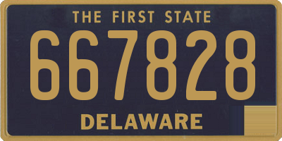 DE license plate 667828