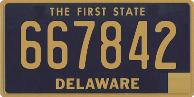 DE license plate 667842