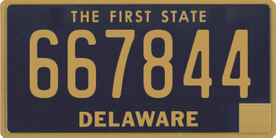 DE license plate 667844