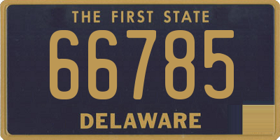 DE license plate 66785