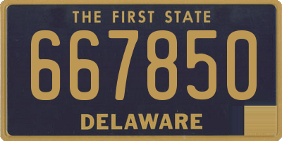DE license plate 667850