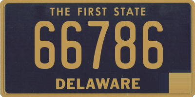 DE license plate 66786