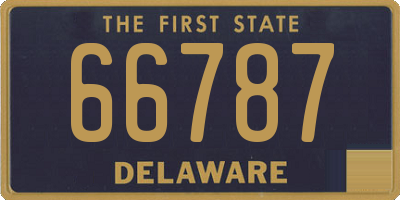 DE license plate 66787