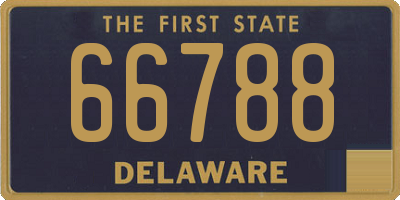 DE license plate 66788