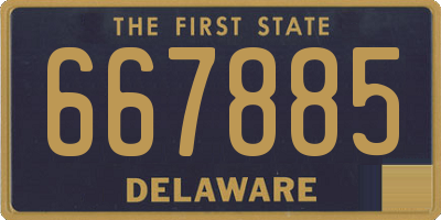 DE license plate 667885