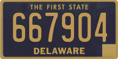 DE license plate 667904