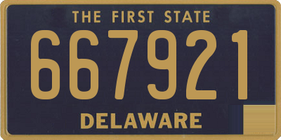 DE license plate 667921