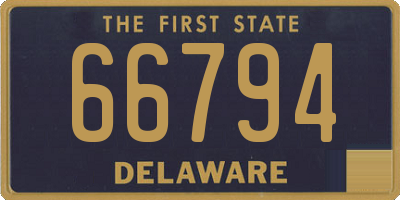 DE license plate 66794