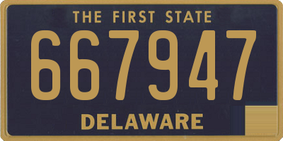 DE license plate 667947