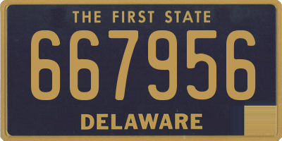 DE license plate 667956