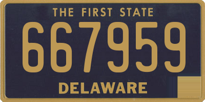 DE license plate 667959