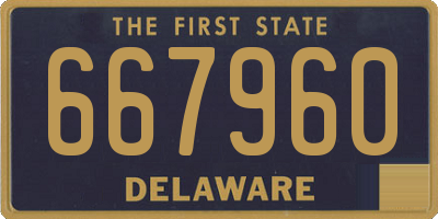 DE license plate 667960