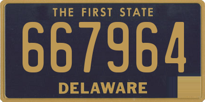 DE license plate 667964