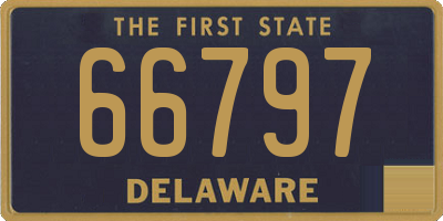 DE license plate 66797
