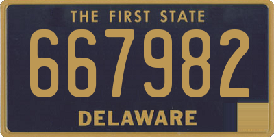 DE license plate 667982