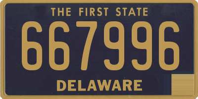 DE license plate 667996