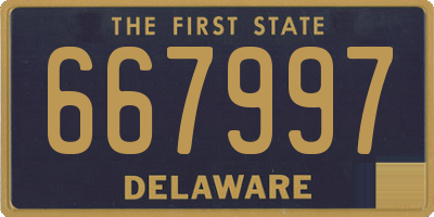 DE license plate 667997