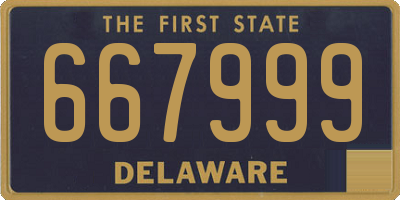 DE license plate 667999