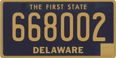 DE license plate 668002