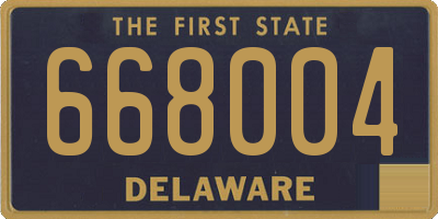 DE license plate 668004