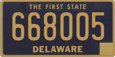 DE license plate 668005
