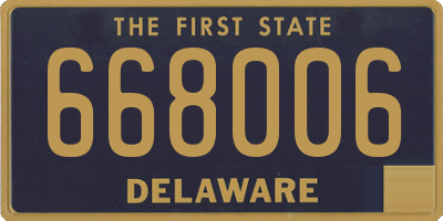 DE license plate 668006