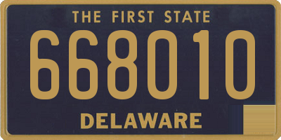 DE license plate 668010