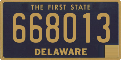DE license plate 668013
