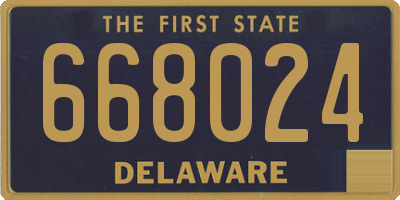 DE license plate 668024