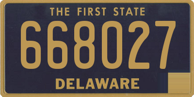 DE license plate 668027