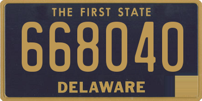 DE license plate 668040