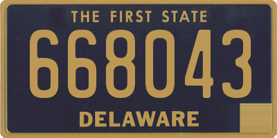 DE license plate 668043
