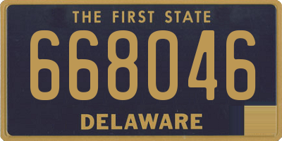 DE license plate 668046
