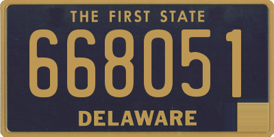 DE license plate 668051