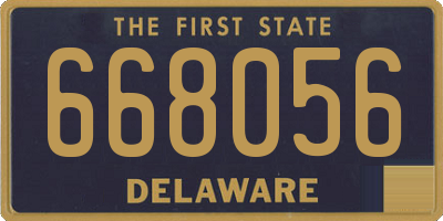 DE license plate 668056